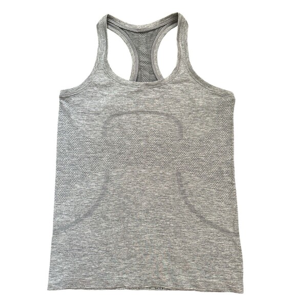 LuluLemon Swiftly Tech Silver Sparkle Tank Size 8 Sweat Life Crush The Distance - Picture 1 of 5